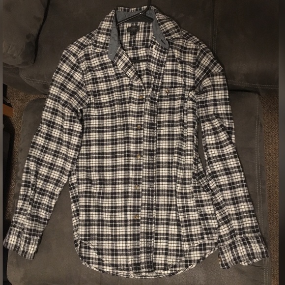 Men’s Flannel Shirt w/ Brown Suede Elbow Pads - Picture 1 of 4